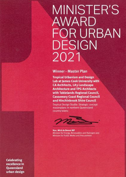 minister's award for urban design cover.