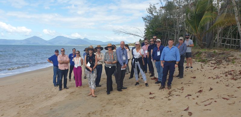 coastal managers on a beach.