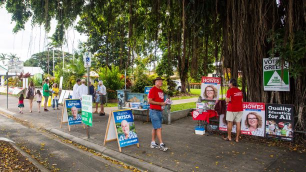 Election booth in Mossman, Queensland
