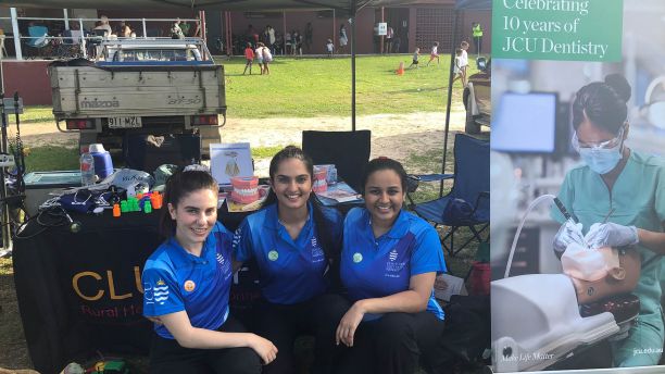Nirjyot Gill and her colleagues doing health promotion in Yarrabah
