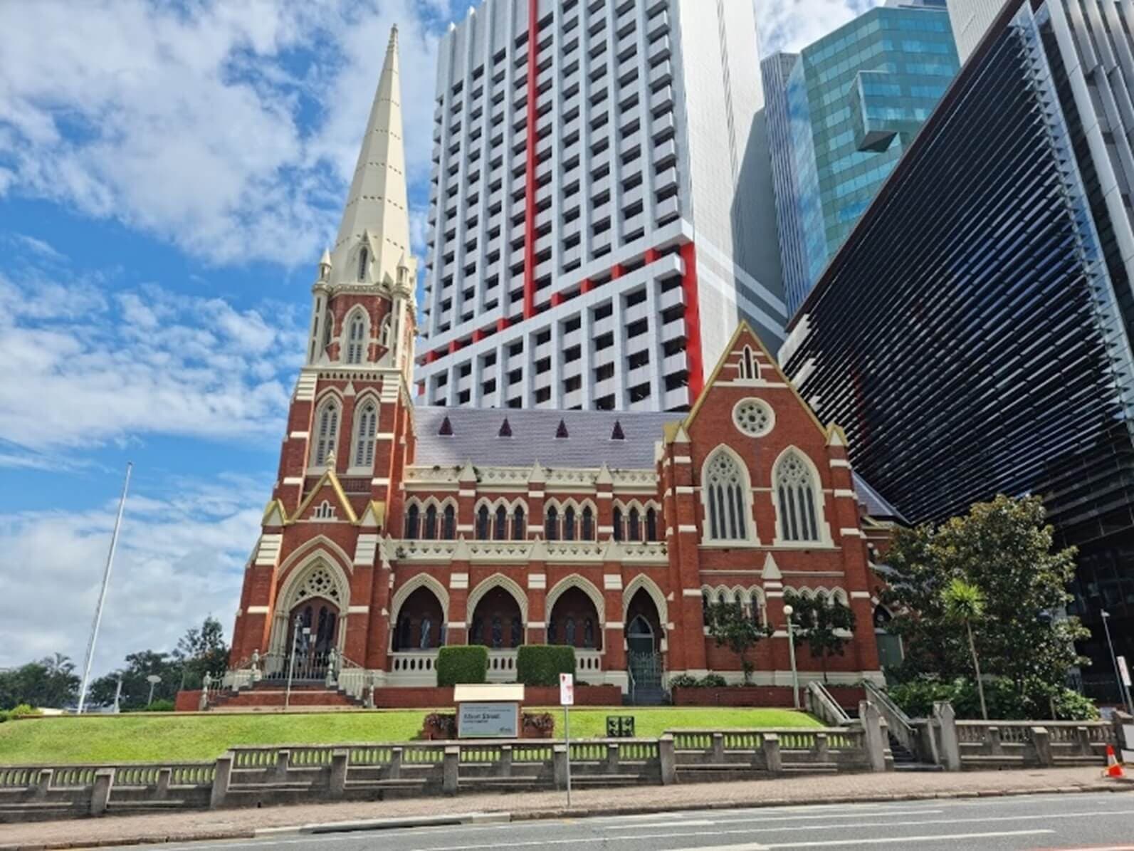 Rev Frederick’s fabled Albert St Uniting Church Brisbane – which also appeared as part of the set in the TV series “Mission Impossible”. 