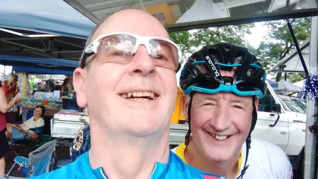 John McBride on a charity bike ride