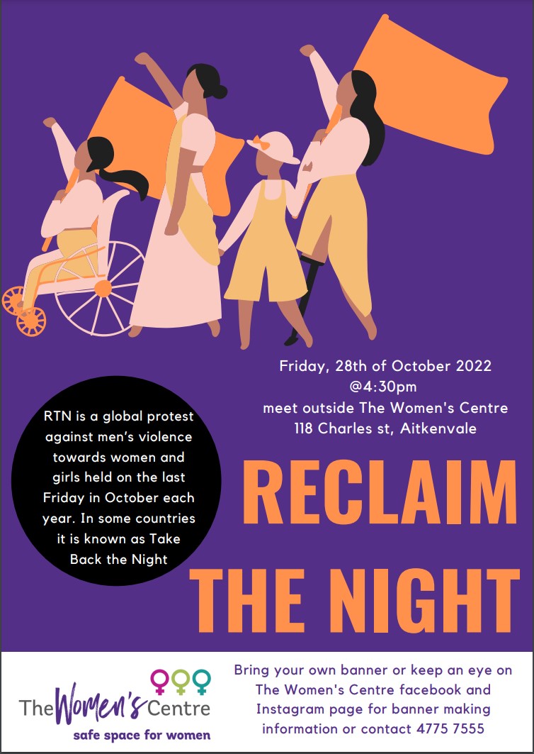 Reclaim the Night Townsville 2022 Poster
