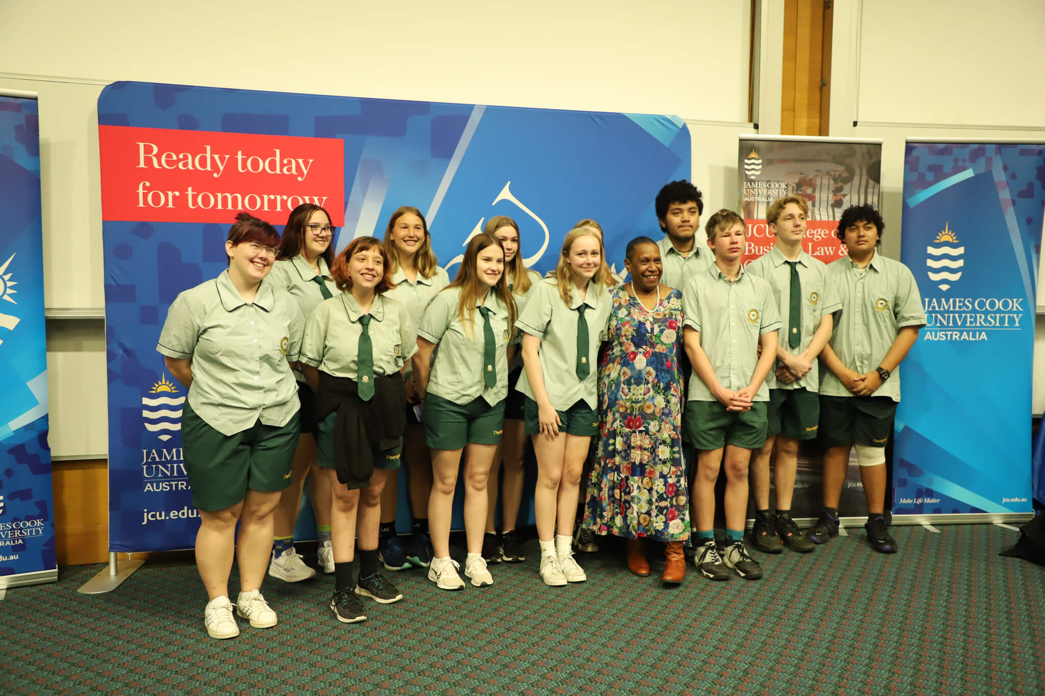Townsville – Students with Ms Gail Mabo. 