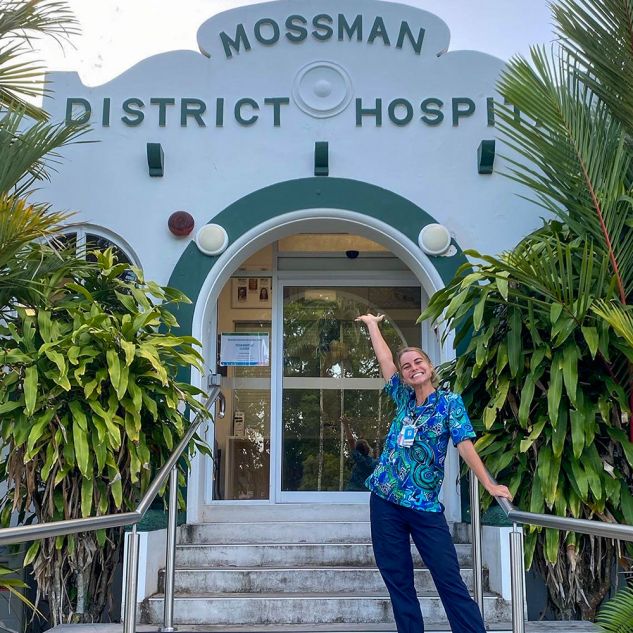 Georgia Krause on placement at Mossman District Hospital