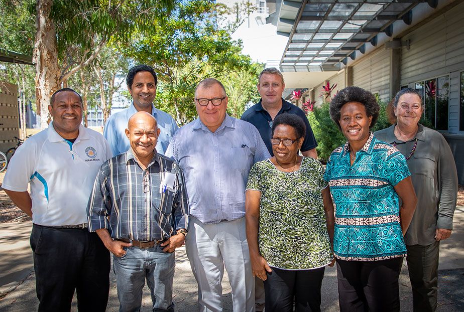 JCU lecturers with medical educators from PNG