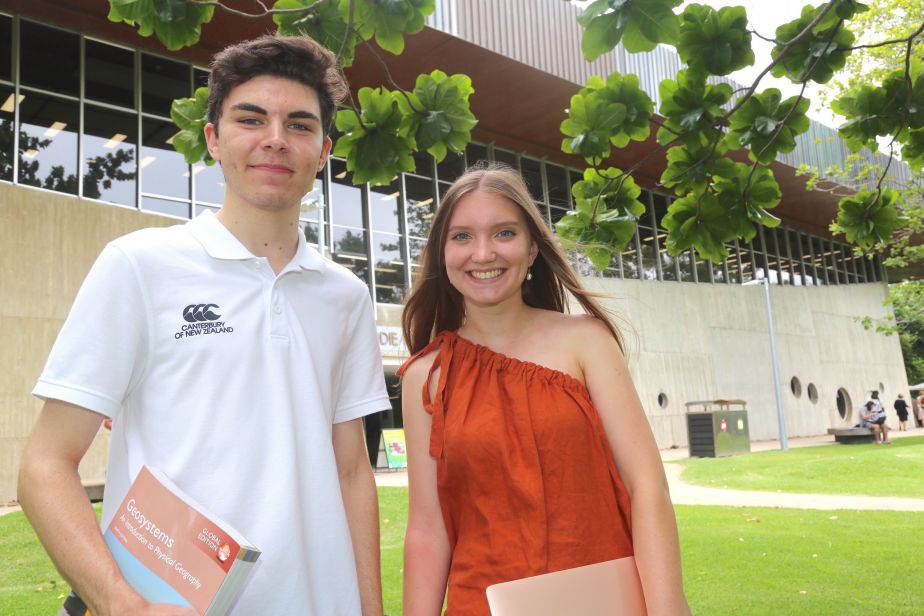 2023 QCoal Foundation Scholarship recipient and JCU Environmental Science and Management student Jamie Ahearn with QCoal Foundation Bursary recipient and JCU Veterinary Science student Isabella Tritton.