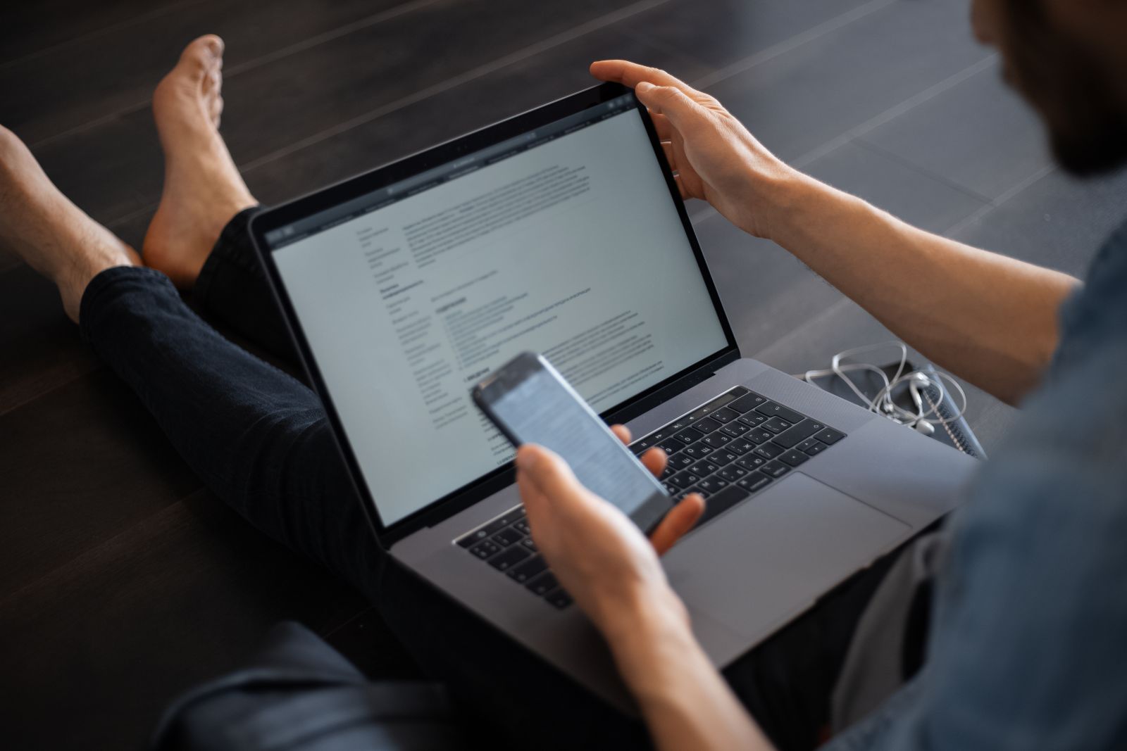 Man with computer