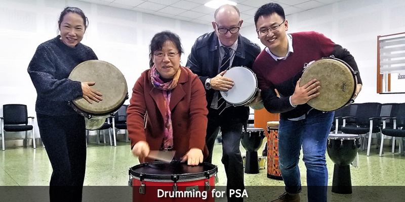 drumming for PSA. 