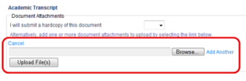 Screenshot showing once you have located the document ensure you select Upload File(s).