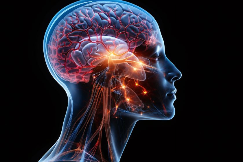 AI-generated brain image