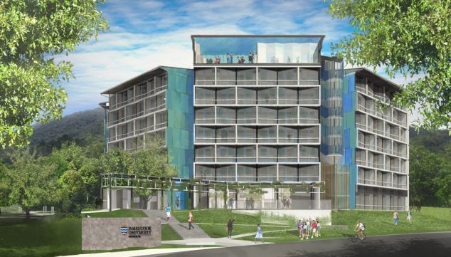 An artist's impression of student accommodation to be built on JCU's Cairns campus