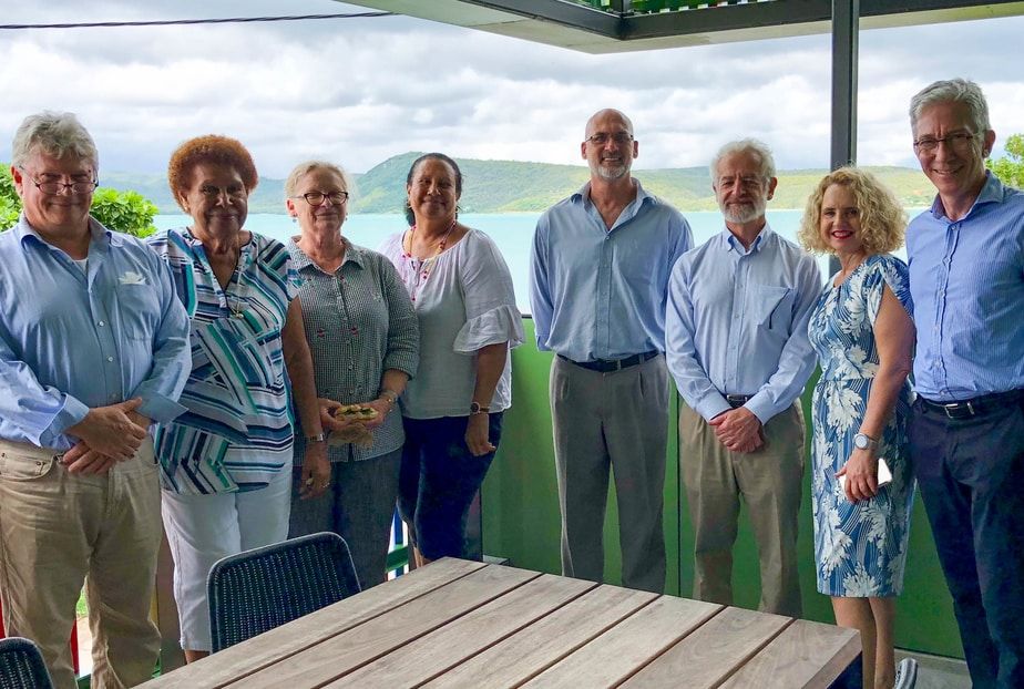 JCU Torres Strait Health Sciences Consultative Committee members meeting on Thursday Island recently 