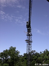 View of crane tower