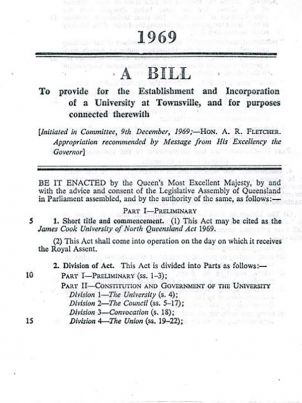 James Cook University of North Queensland Bill 1969