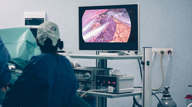 Bariatric surgery being performed in an operating theatre