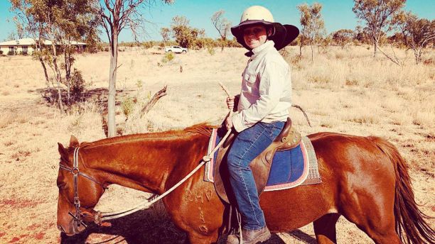 Megan Bates riding a horse