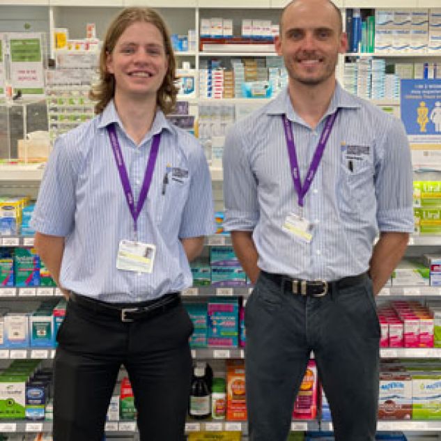 Patrick Wright on placement at a community pharmacy