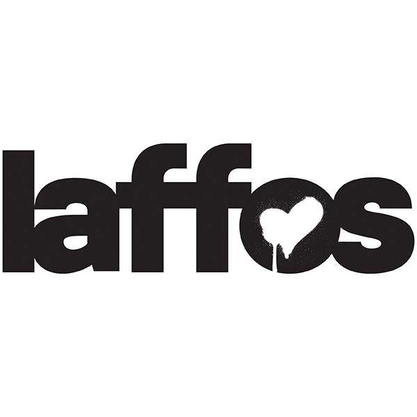 Laffo's bar and pizzeria logo. 