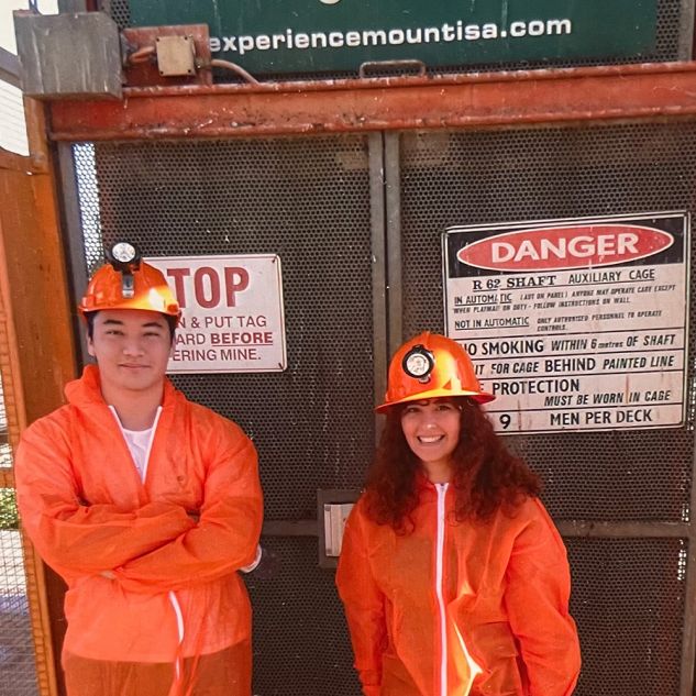 Chloe visiting the Hard Times Mines experience in Mount Isa