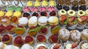 A variety of french pastries