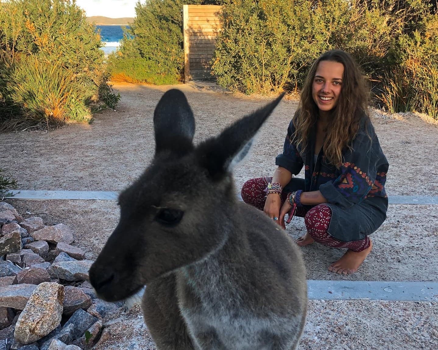 Carmen Bittner making friends with the locals in Cairns!