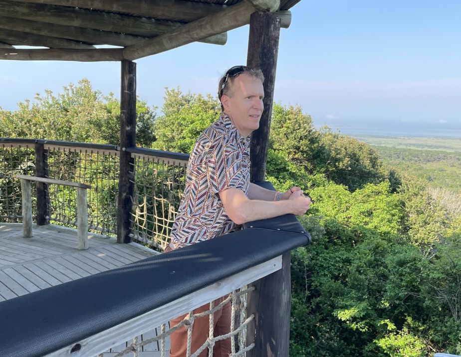 Professor Scott Heron surveys the iSimangaliso Wetland Park, a World Heritage property in South Africa, during the Climate Vulnerability Index workshop. PICTURE: Jon Day