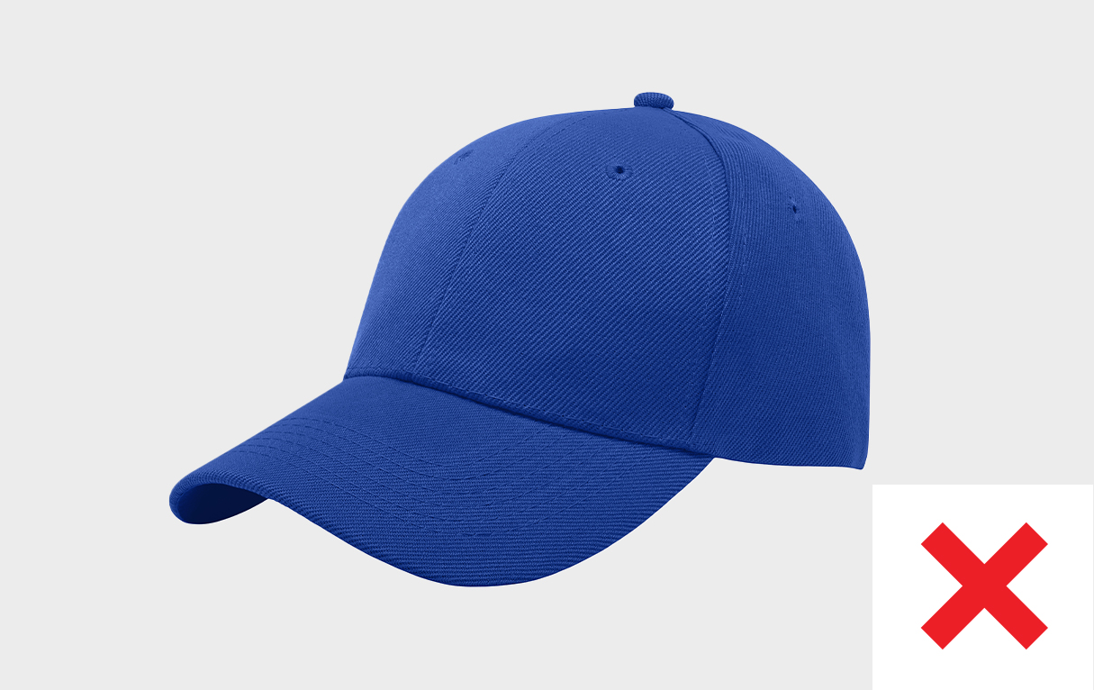 Caps or hats. 