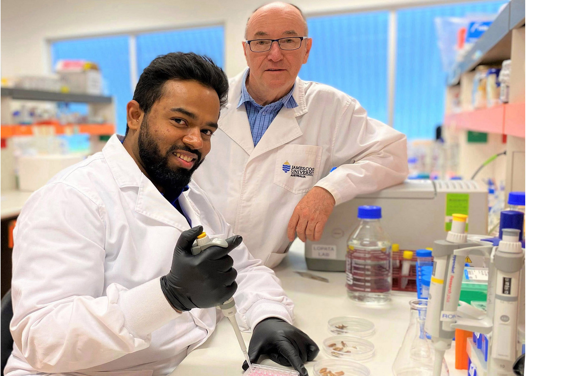 Scientists working in lab