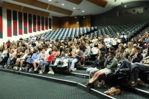 people in a lecture theatre image