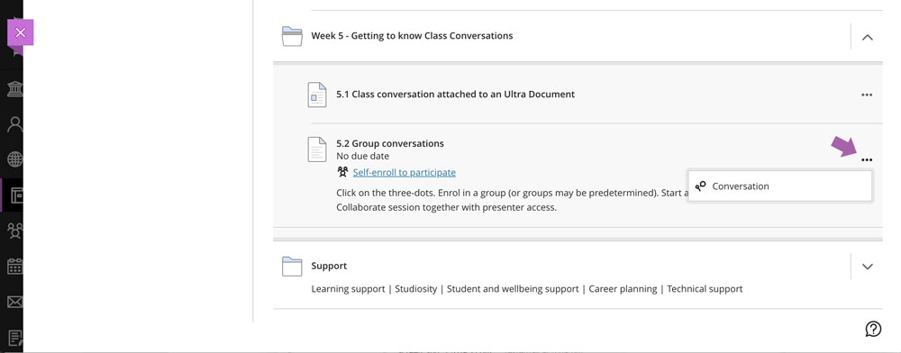 Accessing group conversations