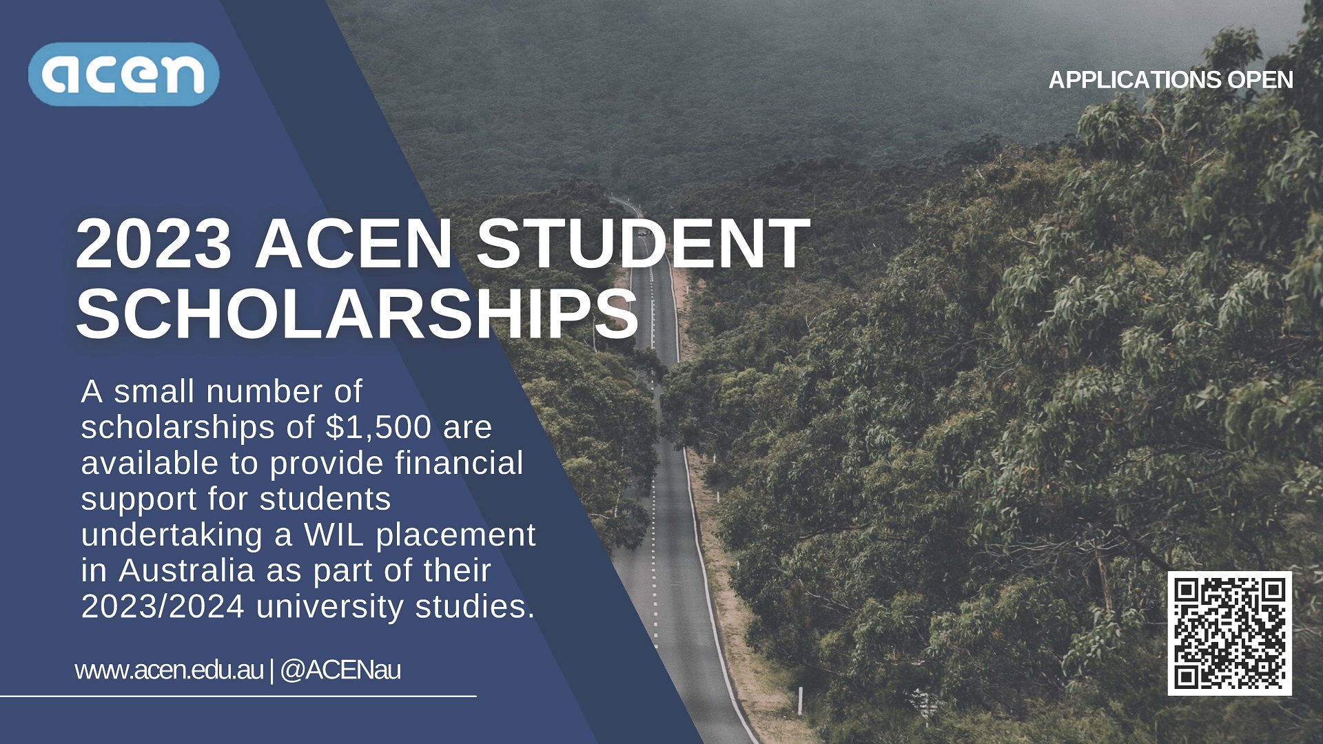 2023 ACEN Student Scholarship flyer. 