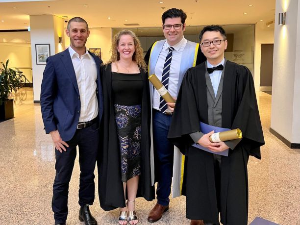 Renee and fellow graduates at the Associate Fellowship of the Royal Australasian College of Medical Administrators (AFRACMA) Leadership for Clinicians graduation. 