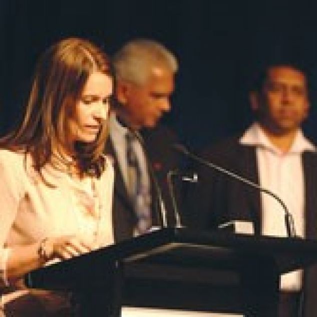 Assoc Prof Sophia Couzos accepting Medical Journal of Australia Award 2003