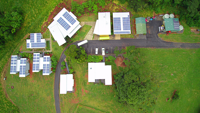 Solar power generation on Daintree Rainforest Observatory buildings