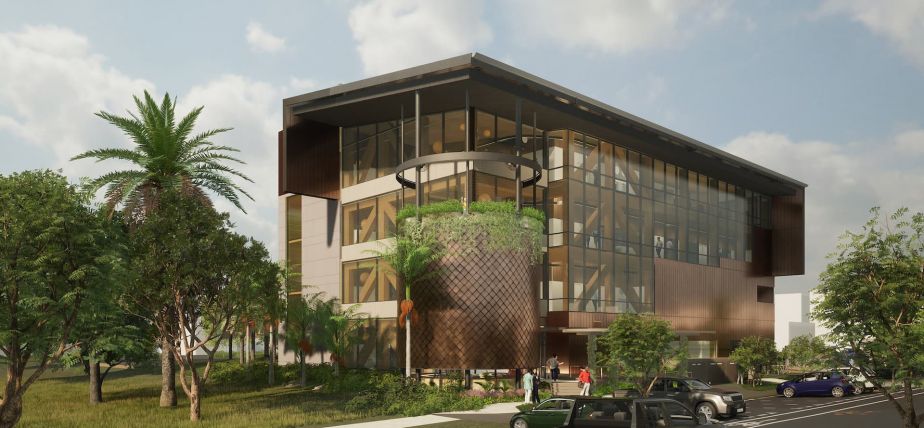 An artists’s impression of the CTEC building as it will be seen from Charles Street, North Cairns. IMAGE: Wilson Architects, Clarke & Prince Architects. 