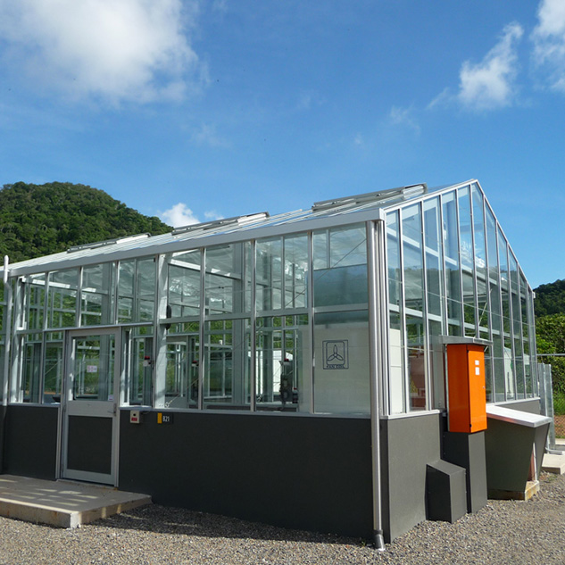 CO2/temperature controlled glasshouse