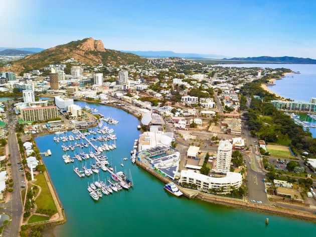 Townsville marina aerial view 