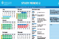 Study Period 1 printable calendar