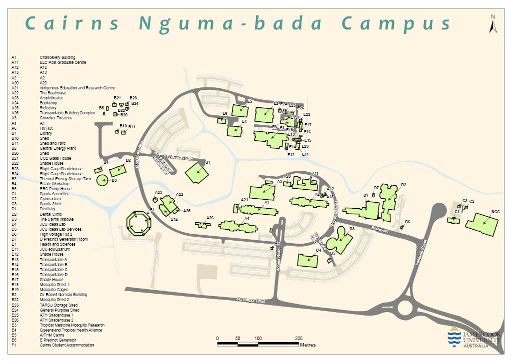 Map of Cairns campus. 