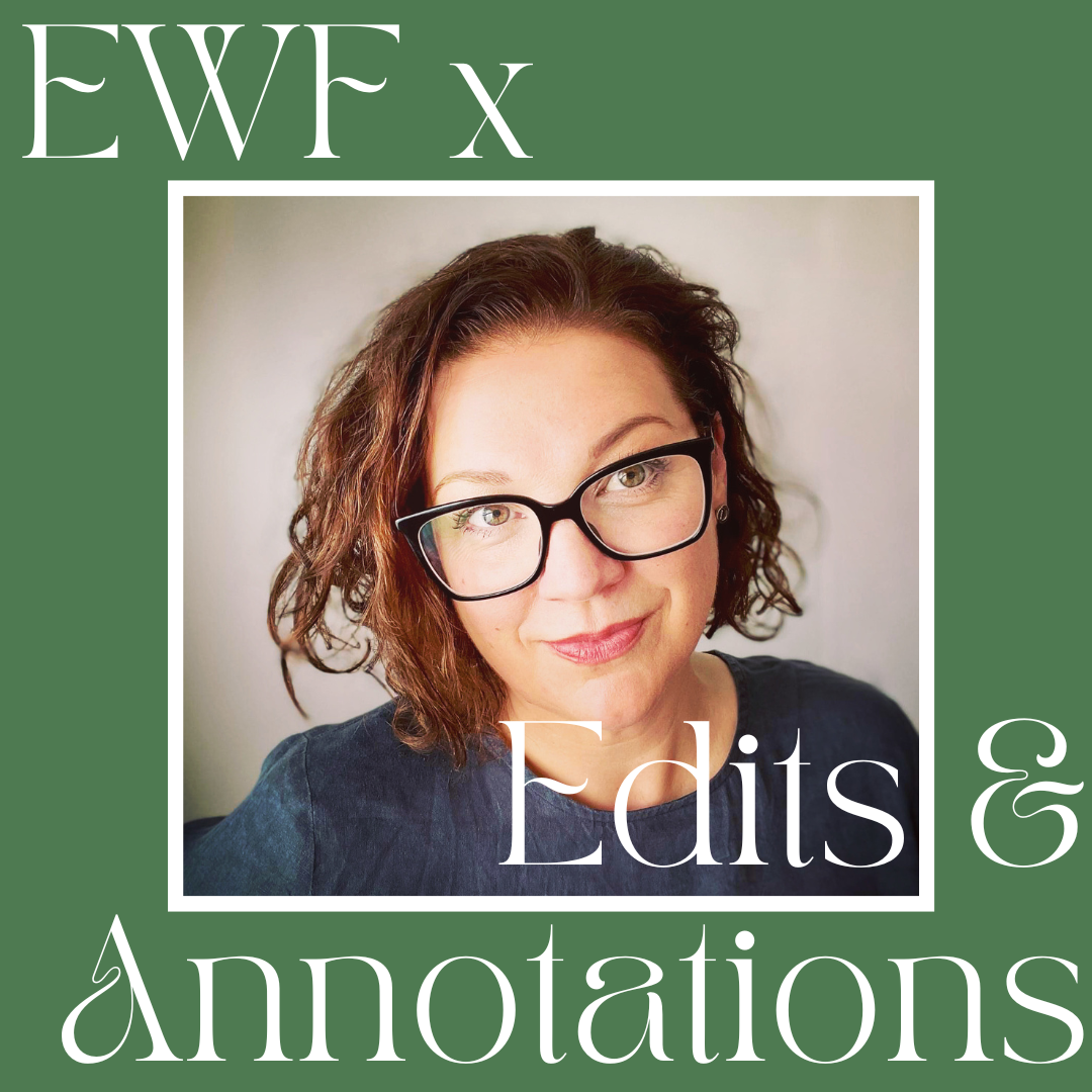 Portrait of Jade in a green frame saying EWF x Edits & Annotations