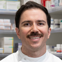 A headshot of JCU Pharmacy alumni Luke Campbell. 