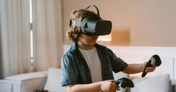 Boy and technology