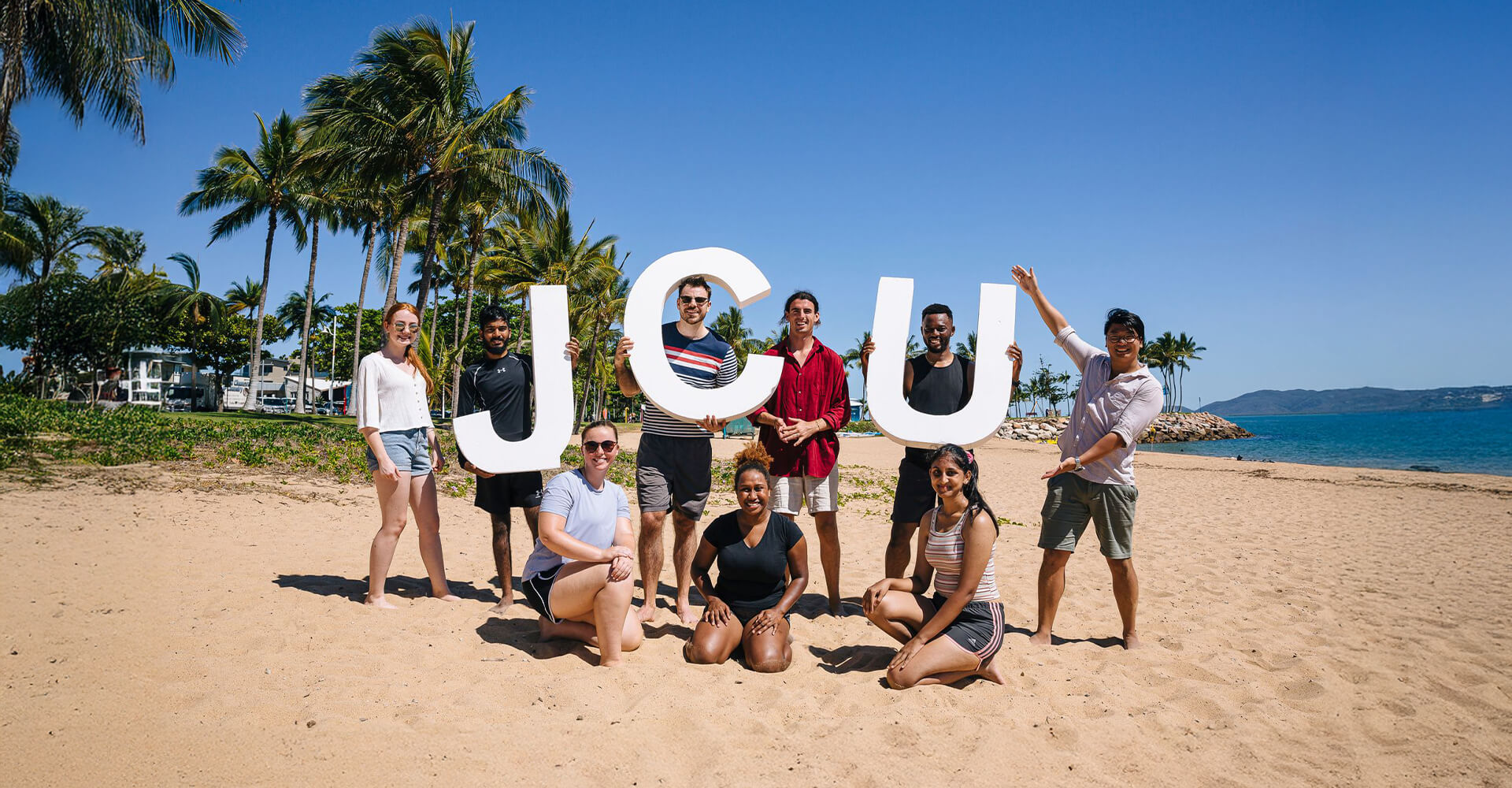 Group of happy students