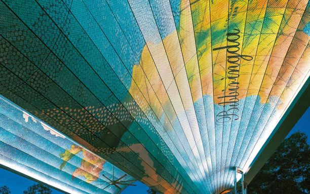 Close up of the roof at the Central Plaza on the JCU Townsville, Bebegu Yumba campus, Douglas. 