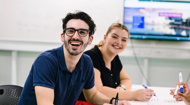 Happy students