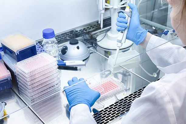 Person in laboratory