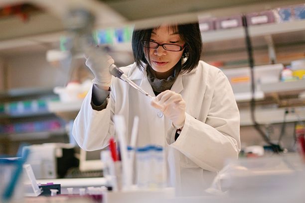 Person in laboratory