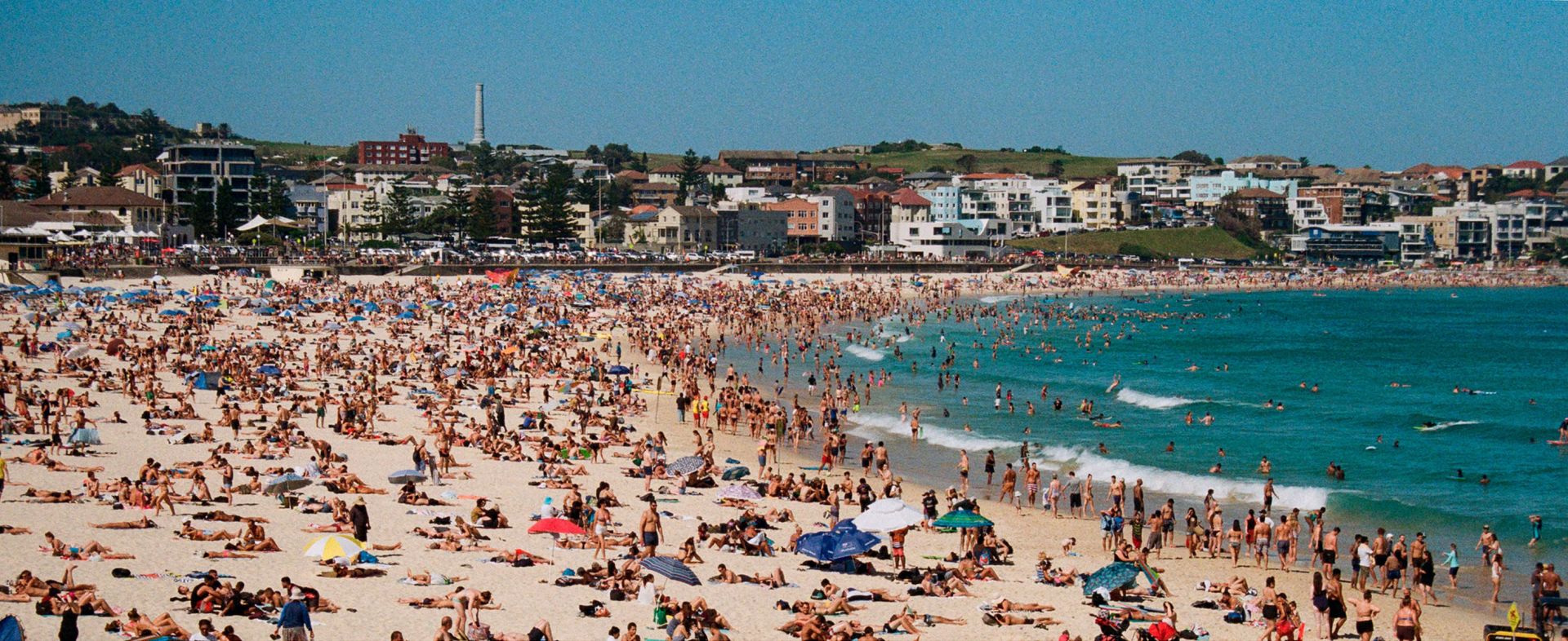 Crowds at Bondi Beach