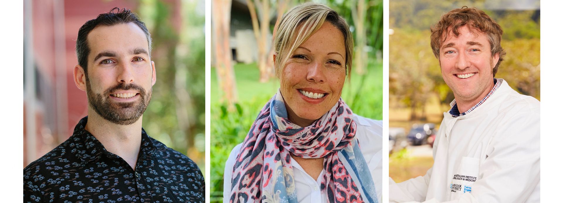 Portraits of Drs Peter Cowman, Michele Barnes and Andreas Kupz